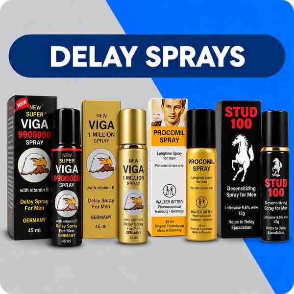 Delay Sprays for Men in Pakistan – Viga, Procomil, Eros and Stud 100