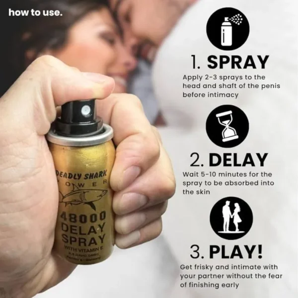 Deadly Shark Power 48000 Delay Spray for Men with Vitamin E - Image 3